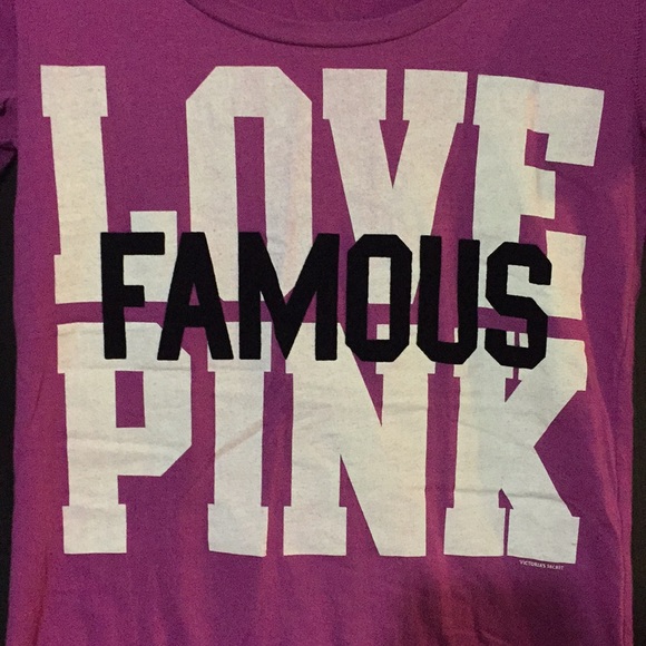 PINK by VS Famous Tee. Size M. - Picture 2 of 6